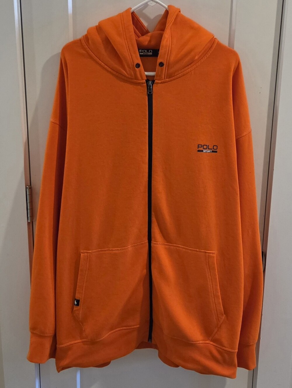 Ralph Lauren Polo Sport Full-Zip Hoodie Sweatshirt Bright Orange - Size 4XB Big
